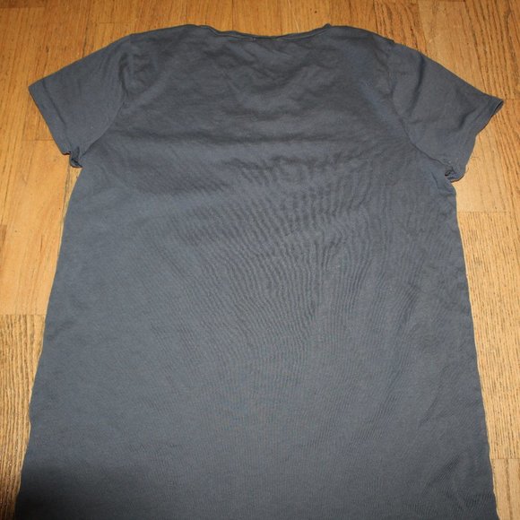 J CREW GREY TWEED PATCH SHORT SLEEVE SHIRT TOP L - Picture 6 of 6